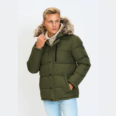 Produktbild von Minoti Winterjacke wattiert Kapuze Khaki Gr. X Small für Jungen