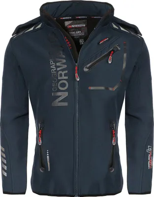 Produktbild von Geographical Norway Herren Softshell Übergangsjacke Model: G-River, Farbe: Navy/Schwarz, Größe S