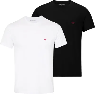 Produktbild von EMPORIO ARMANI Herren T-Shirt 2er Pack Kurzarm Rundhals Reine Baumwolle Art. EM000391 AF10800, XXL, Cotone 100%