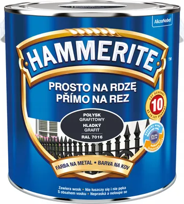 Produktbild von Hammerite Direkt auf Rost Metallfarbe Graphitglanz 2,5 l