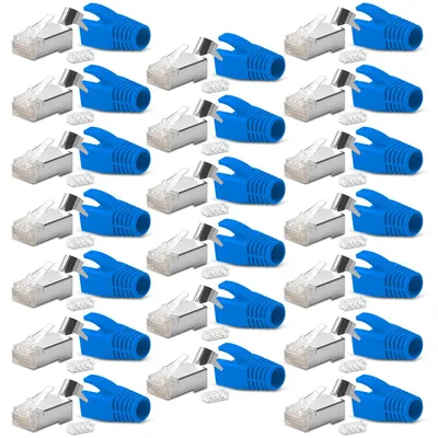 Produktbild von Netzwerkstecker CAT8 CAT7 CAT6 CAT6A RJ45 20x Netzwerk Stecker vergoldete Kontakte
