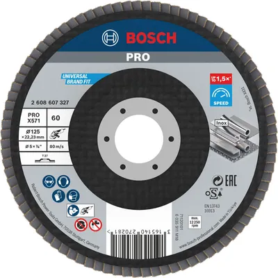 Produktbild von PRO X571 Fächerschleifscheibe, gerade, 125 mm, K60