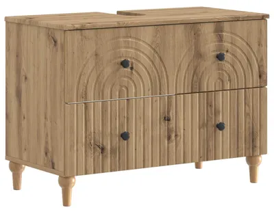 Immagine prodotto di vidaXL Mobiletti per lavabo ALKMAAR, effetto legno artigianale, 82 x 41 x 59 cm