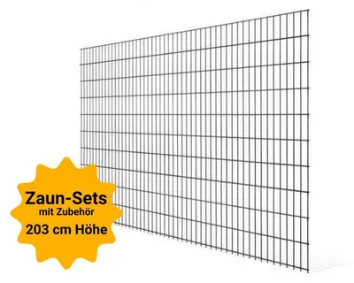 Produktbild von Doppelstabmattenzaun-Set (6/5/6)