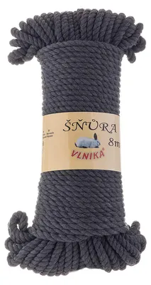 500g Makramee-Garn Snura graphitgrau Ø 8 mm | 20 m