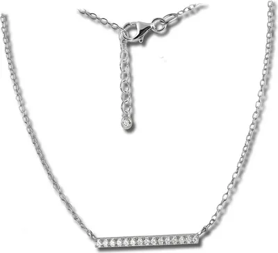 Produktbild von SilberDream Zirkonia Halskette 925 Silber 45cm Glamour Schmuck silber D2GSK404W