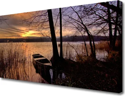 Produktbild von Tulup Leinwand-Bilder 100x50 Wandbild Canvas Kunstdruck Meer Boot Landschaft