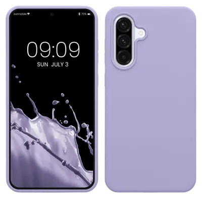 Produktbild von kwmobile Handyhülle für Samsung Galaxy A36 5G Hülle - Case Silikon - Kabelloses Laden - Schutzhülle Cover in Lavendel