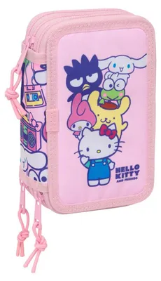Productafbeelding van Hello Kitty & Friends etui met drie compartimenten, 37 stuks