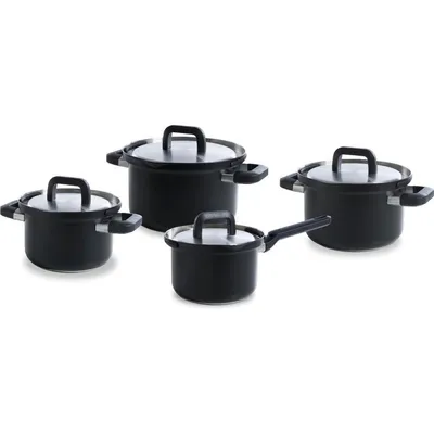 Produktbild von Bk Flow Cool Black Edelstahl-Pfannenset 4-teilig