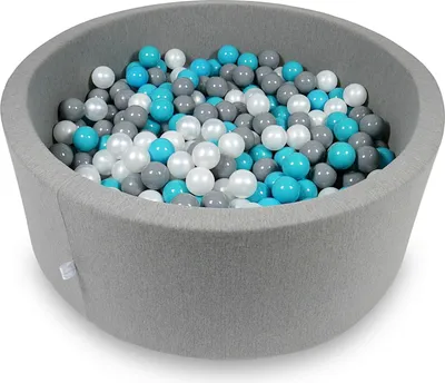 Immagine prodotto di Bacino di asciugatura 110x40cm grigio con 500 palline: turchese, grigio, perla
