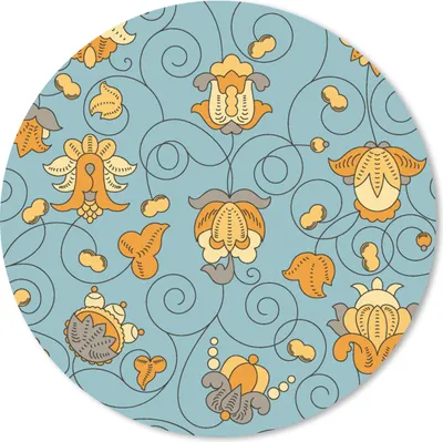 Produktbild von MuchoWow® Mauspad Mousepad Muster - Vintage - Blumen 30x30 cm - Mousepads - Maus Mat - Pad - Mausunterlage - Tischunterlage - Schreibtischmatten