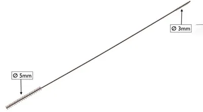 Produktbild von Doppelreinigungsbürste 3/5mm für Philips Senseo Milchschlauch (Extra Lang)