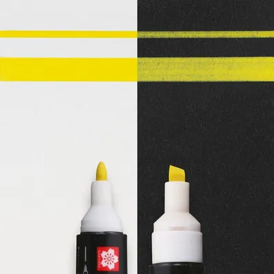 Produktbild von SAKURA Permanent-Marker Permapaque 2 Spitzen gelb