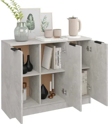 Zdjęcie produktu dla vidaXL Kredens betonowy szary 90,5x30x70 cm materiał drewnopochodny