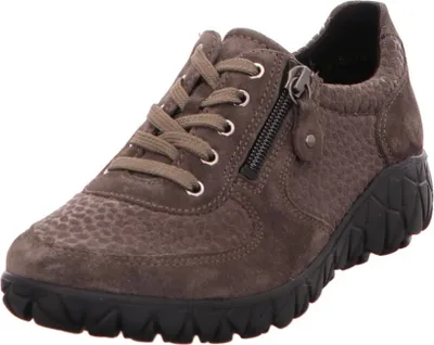 Produktbild von Waldläufer Havy H89001-190 Orthotritt  Damen, Halbschuh, Mouse, Leder/Stretch - Damenschuhe Bequeme Schnürschuhe, Grau, leder/textil (order giraffestretch)