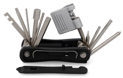 Immagine prodotto di Multiutensile da bicicletta FISCHER per e-bike, 15 pezzi composto da chiave esagonale 2,5/3/4/5/6/8, nipplo - 1 pezzo (50404)