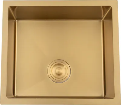 Produktbild von Edelstahl Küchenspüle 50x 45cm Spüle gold mit Abtropfset