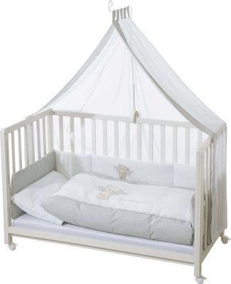 roba Roombed, Babybett 60x120cm 'Heartbreaker', Beistellbett zum Elternbett, komplette Ausstattung