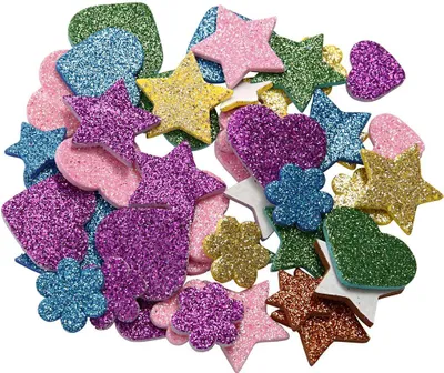 Produktbild von Schaumstoffformen „Glitter“, 100 Stück