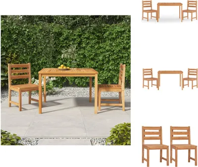 Produktbild von vidaXL 3-tlg. Garten-Essgruppe Massivholz Teak -  Gartenmöbel-Sets