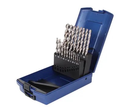 Produktbild von WELDINGER HSS-GK DIN 338 Metallbohrerset 19-teilig 1-10,0 mm 0,5 mm steigend profilgeschliffen (Spiralbohrer)