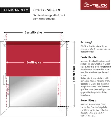 Produktbild von Thermo-Rollo Klemmfix, ohne Bohren, Verdunkelung Taupe 45 cm x 15