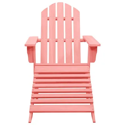 Image de vidaXL Chaise de jardin Adirondack avec pied en bois massif de sapin rose