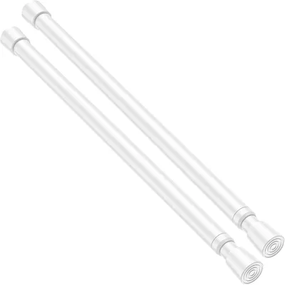 Produktbild von 2Stück Klemmstange Für Gardinen 40-70cm Gardinenstange Ohne Bohren Teleskop Gardinenstange Zum Klemmen Teleskopstange Spannstange Duschstange Weiß Vorhangstange Ohne Bohren
