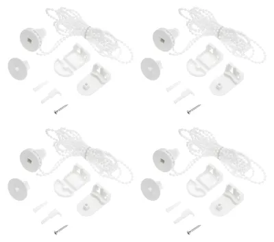 4er-Set Rollladen-Montagehalterung für Ø 25 mm Rohre, Kunststoff, Weiß