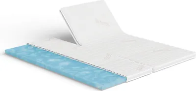 Produktbild von Split Gelschaum Topper 220x220 cm - Lyocell 3D - Weich - Höhe 7 cm - Gelax RG 50 kg/m³ -  Germany - Matratze o. Boxspringbett