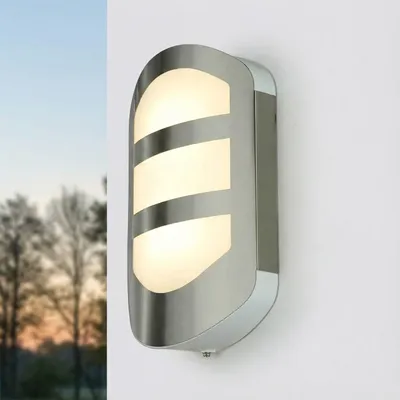 Produktbild von LED Wandlampe außen Edelstahl IP54 warmweiß 3000 K 1500 lm 28 cm hoch Modern Außenwandleuchte Eingang Terrassenlampe