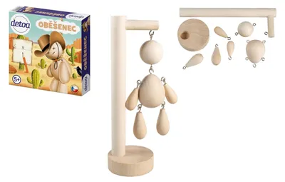 Image de Le pendu, jeu de société en bois dans une boîte de 15 x 15 x 4 cm