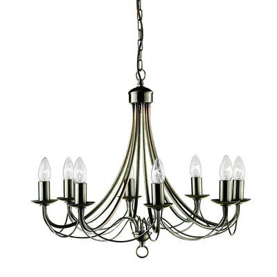 Produktbild von Maibaum Messing Stahl Industrie-Nordisch Kronleuchter 8 Lichter E14