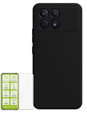 Obrázek produktu pro Pro Xiaomi Redmi K70E / Poco X6 Pro silikonové pouzdro H9 skleněné pouzdro na mobilní telefon černé pouzdro kryt pouzdro kryt