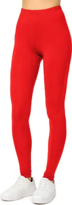 Produktbild von Merry Style Damen Lange Leggings aus Viskose MS10-143 (Rot, S)