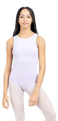 Immagine prodotto di Body a maniche corte con scollo alto da donna Capezio, colore lavanda, taglia S