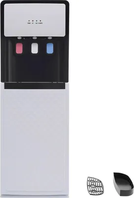 Image de Distributeur d'eau sur pied - Distributeur d'eau à chargement par le bas - Eau froide 10–15 °C et chaude 85–95 °C - Prise UE 220 V - 31 x 29 x 92 cm - Blanc