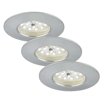 Produktbild von Briloner LED Einbauleuchten Aluminium 3er-Set | Dimmbar, 470LM, 5,5W, IP44, 3000