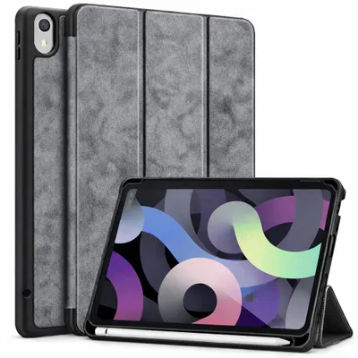 Produktbild von Hülle für Apple iPad Air 11" (2026/2025/2024) M4 M3 M2 & iPad Air 10.9" (2022/2020) Case Smart Cover Etui Tasche Wake Up Sleep Funktion - GRAU MARMOR