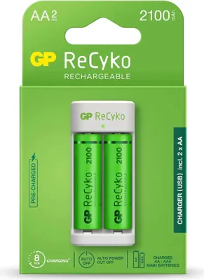 Zdjęcie produktu dla GP Batteries B51214, Niklowo-metalowo-wodorkowa (NiMH), AA, AAA, 2 szt., Baterie w zestawie