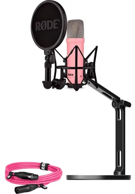 Produktbild von RODE NT1 Signature+XLR-Kabel+Desktop Studio Arm pink Bundle