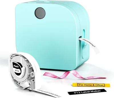 Produktbild von Phomemo Beschriftungsgerät Handgerät P12 Mini Bluetooth Etikettiergerät Thermo-Etikettendrucker für Zuhause & Büro Tragbarer Labelmaker für Android