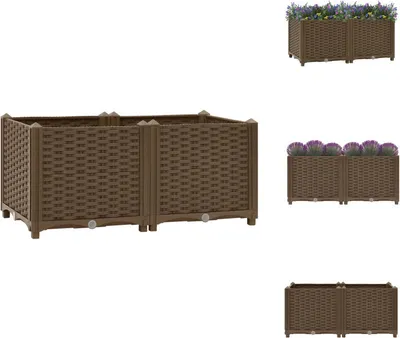 Produktbild von vidaXL Hochbeet 80x40x38 cm Polypropylen -  Blumentöpfe & Pflanzgefäße