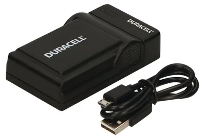 Imagen del producto de Cargador Duracell con cable USB para baterías DRNEL14/EN-EL14