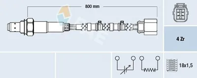 Produktbild von FAE Lambdasonde für HONDA CIVIC VII Hatchback (EU, EP, EV) vor-Kat 77708