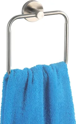 Produktbild von WENKO Handtuch Ring Halter Edelstahl Stange Edelstahl Bad BOSIO matt Gäste WC