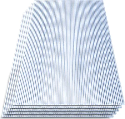Produktbild von Jopassy Plastic Gewächshausplatten 5 Stk., Polycarbonat ( PC ) Doppelstegplatte, Hohlkammerplatte, Gewicht 1200g/m2, 8mm Stärke