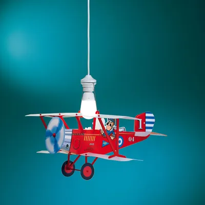 Zdjęcie produktu dla Sospensione Moderna 1 Luce Biplano Rosso In Polilux  Italy