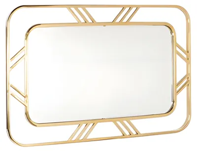 Obrázek produktu pro Zlaté zrcadlo se skleněným rámem elegantně